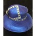 New Whittall And Shon Blue Hat Rhinestones Metallic Beading Derby Adjustable  eb-61619669